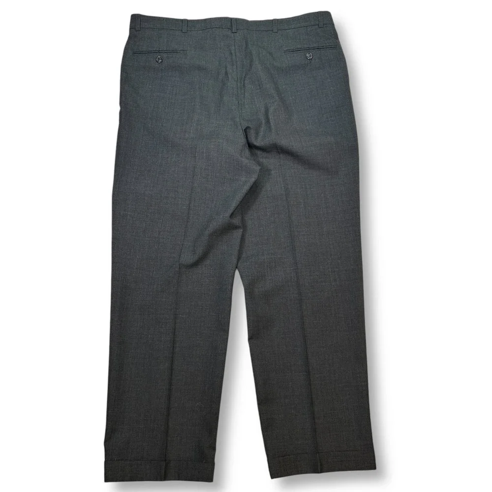 Lauren Ralph Lauren Dress Pants Pleated Super 100s Wool Gray Mens 36x32 Runs big